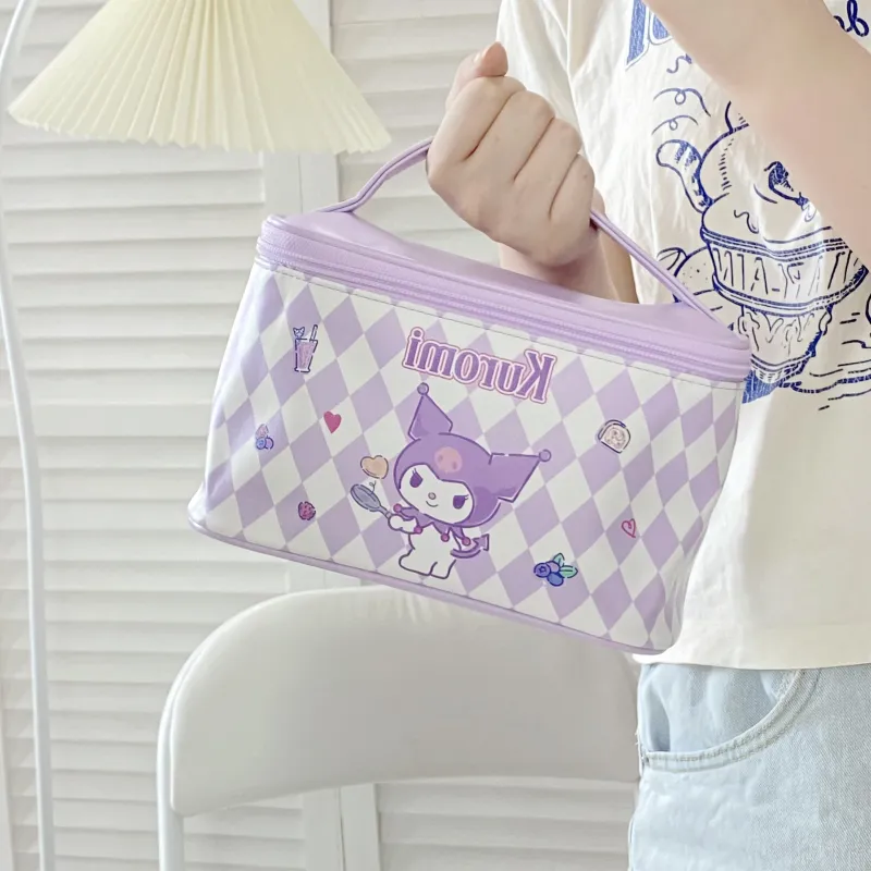 Sanrio PU Makeup Bag Unisex Purple-3