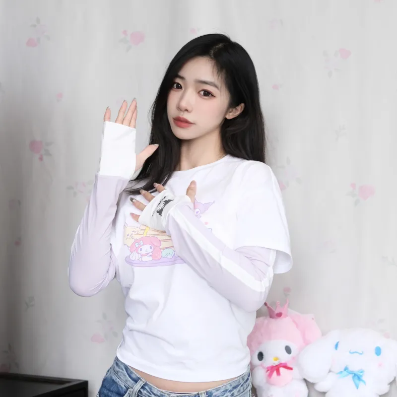 Sanrio Kulomi Polyester Sun Protection Sleeves Unisex-2