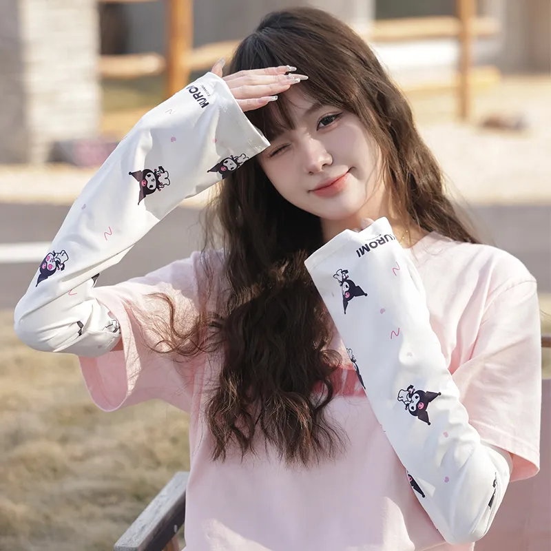 Sanrio Kuromi Polyester Sun Protection Sleeves Unisex-3