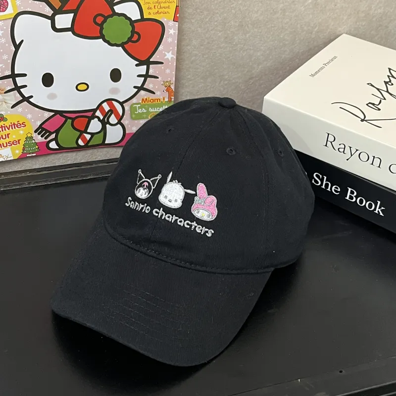 Sanrio Kuromi Pochacco Cotton Baseball Caps Unisex-3