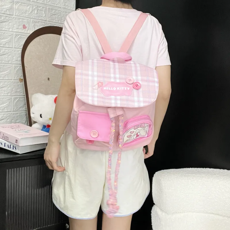 Sanrio Hello Kitty Polyester Backpack Women's Pink-4