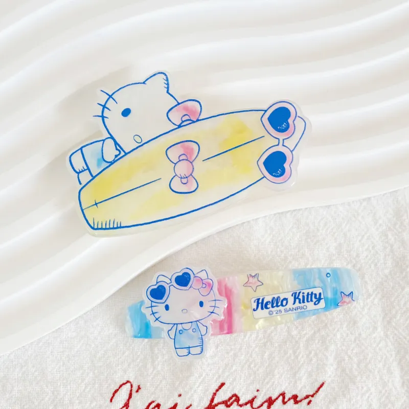 Sanrio Hello Kitty Acrylic Hair Clips Women's-1