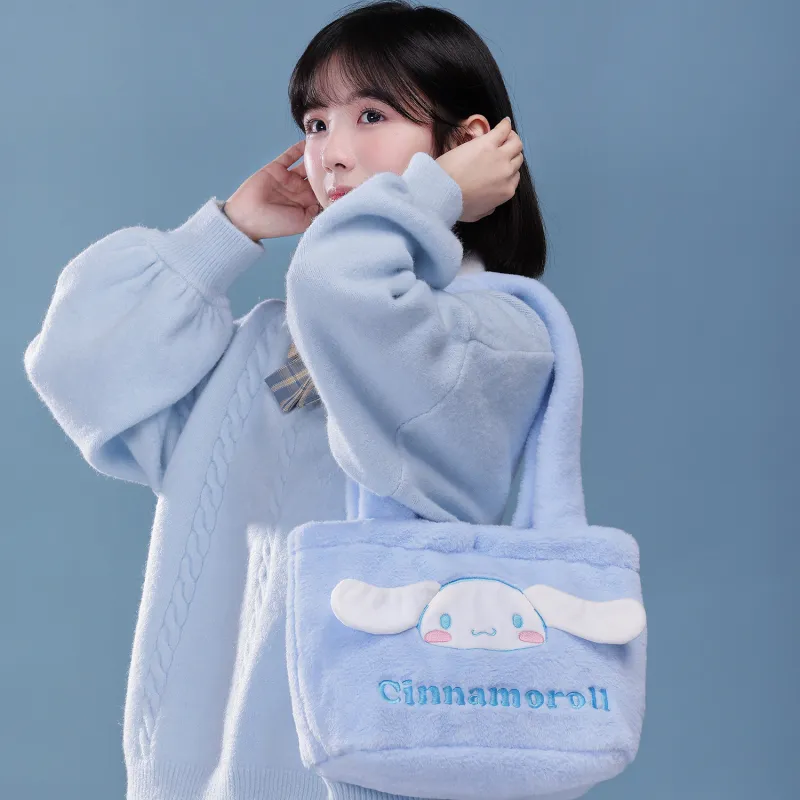 Sanrio Polyester Handbags Shoulder Bags Large Size Women's Blue-1