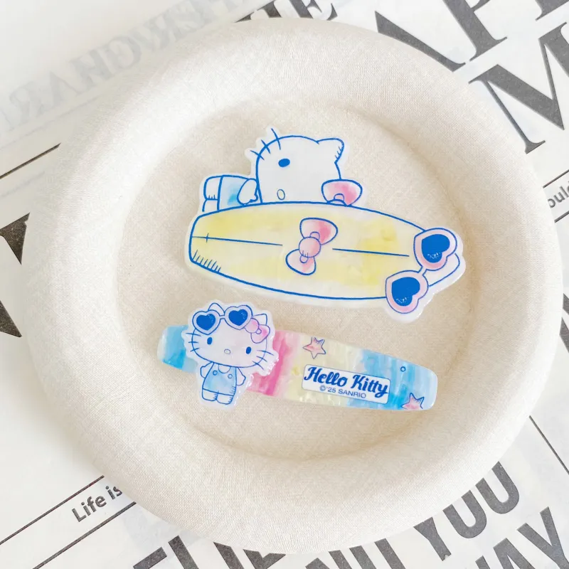 Sanrio Hello Kitty Acrylic Hair Clips Women's-3