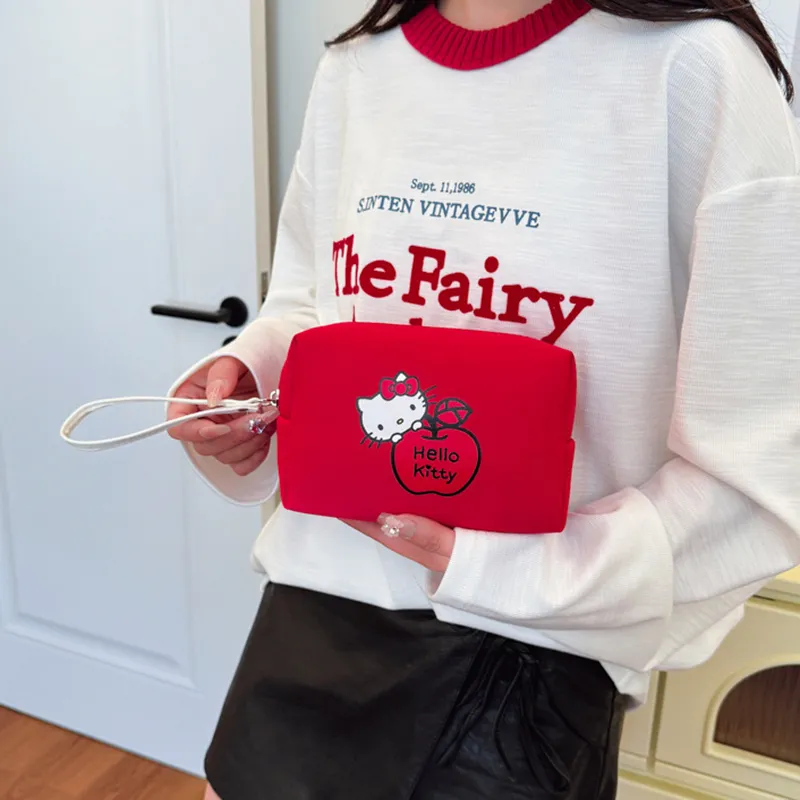 Sanrio Hello Kitty Fabric Clutch Women's Red-4