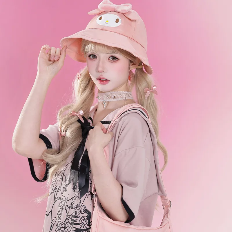 Sanrio Melodi Polyester Bucket Hats Women's-1