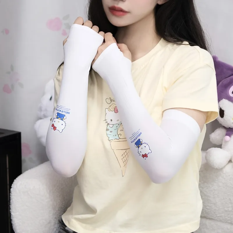 Hello Kitty Sanrio Series Polyester Sun Protection Sleeves Unisex-2