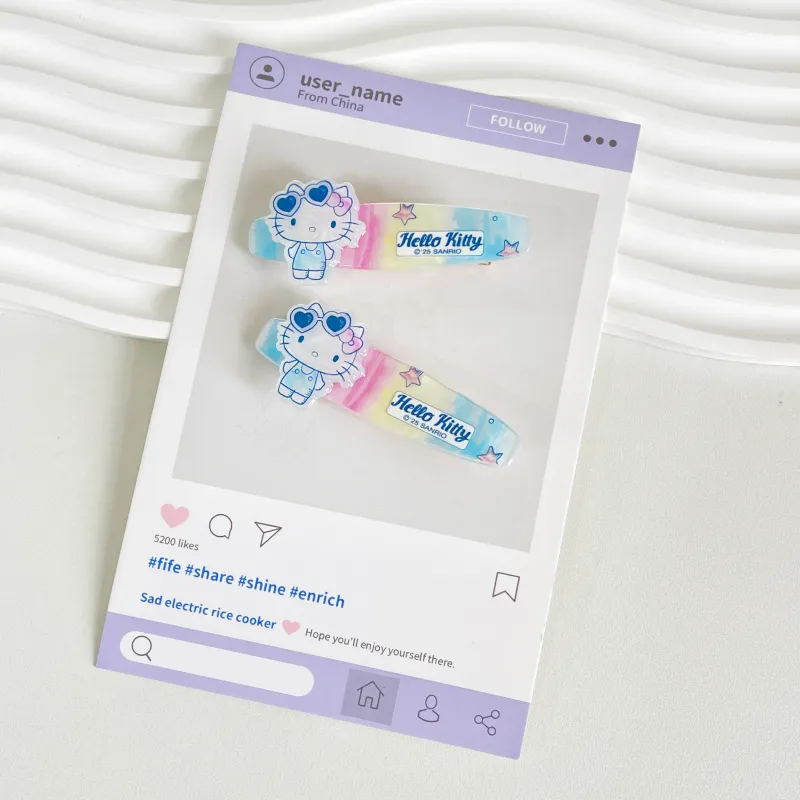 Sanrio Hello Kitty Acrylic Hair Clips Women's-2