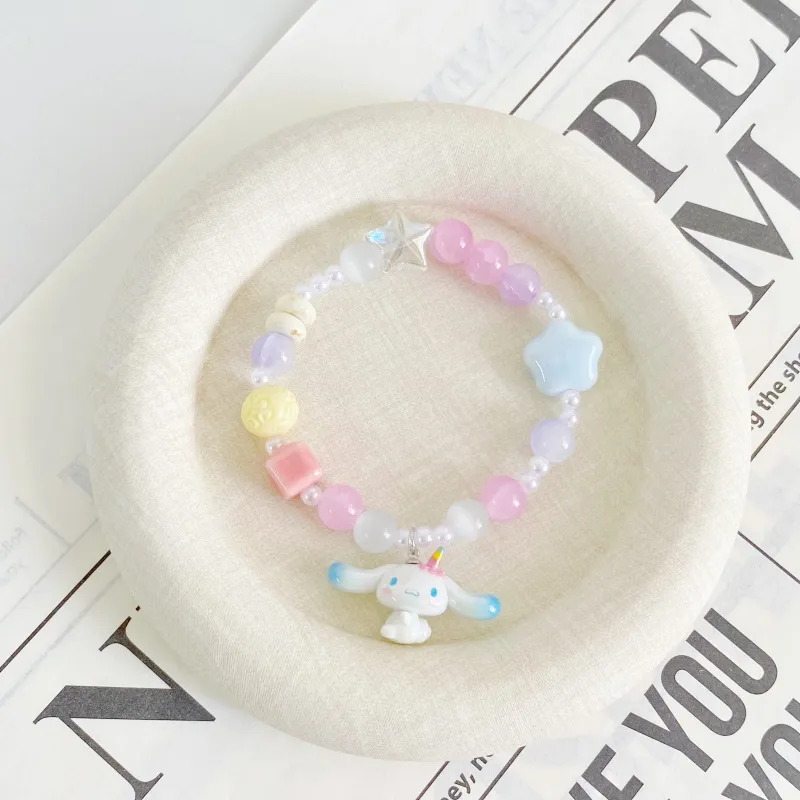 Sanrio Yugui Dog Acrylic Bracelets Women's Blue-3