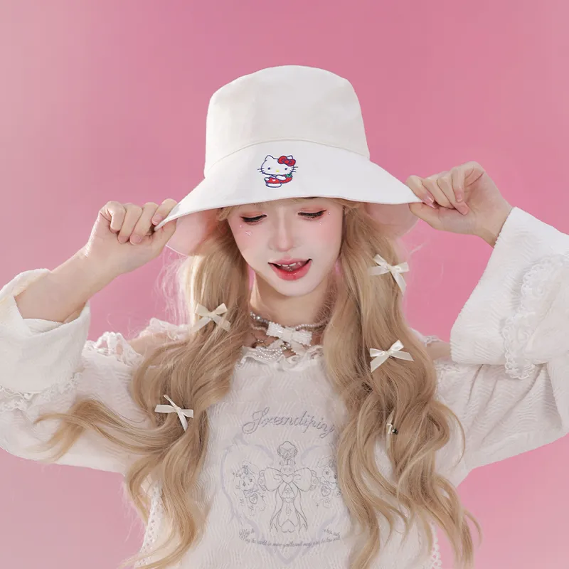 Sanrio Hello Kitty Polyester Bucket Hats Women's-4