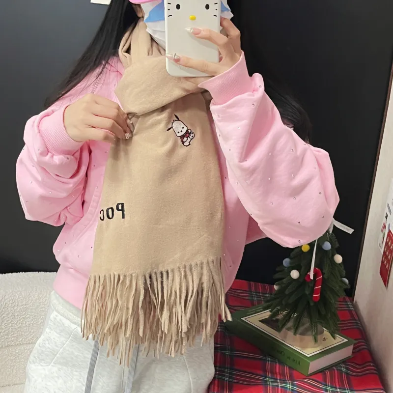 Sanrio Pacha Dogs Knit Scarves Women's-2
