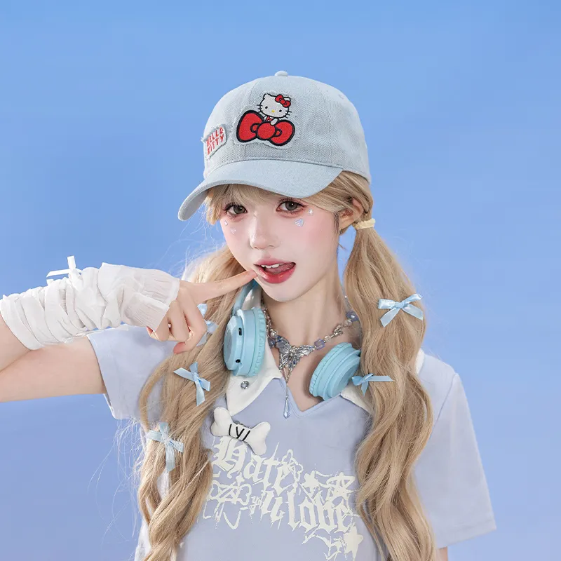 Sanrio x Hello Kitty Polyester Baseball Caps Unisex-2