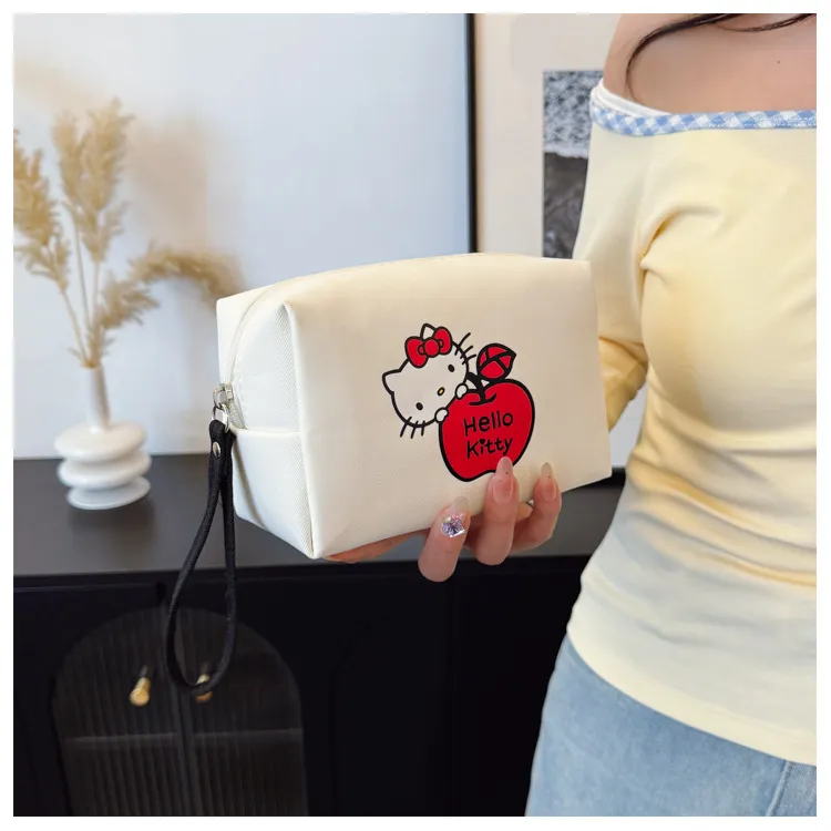 Sanrio Hello Kitty Fabric Clutch Women's Ecru-5