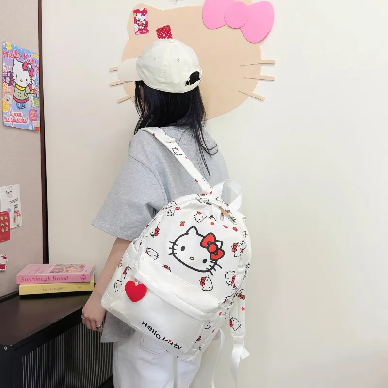 Sanrio Hello Kitty Polyester Backpack Women's Ecru-1