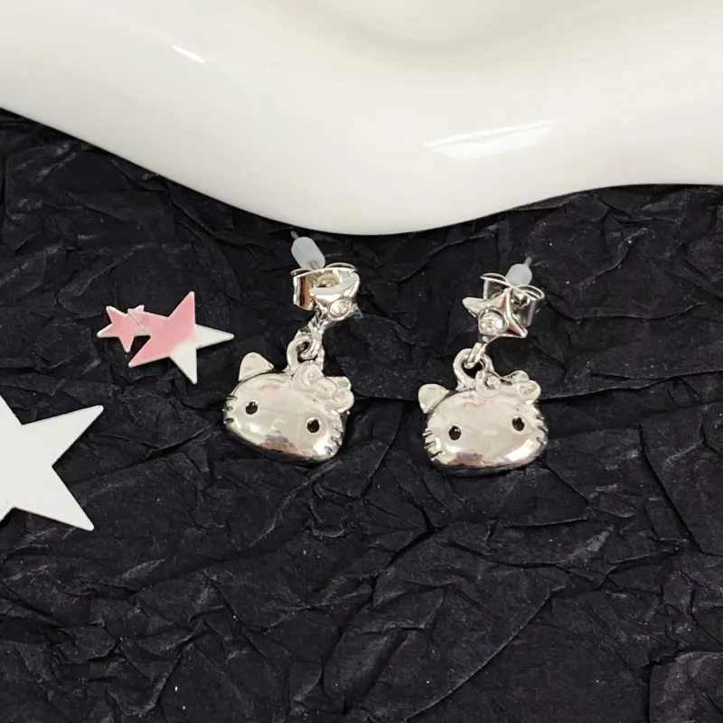 Sanrio Hello Kitty Alloy Stud Earrings Women's-3