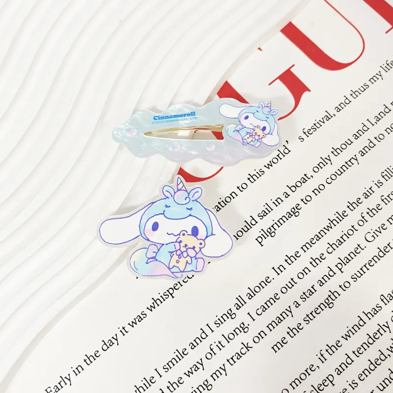 Sanrio Yugui Dog Acrylic Hair Clips Women's-3