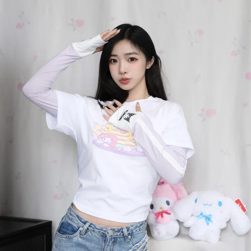 Sanrio Kulomi Polyester Sun Protection Sleeves Unisex-1