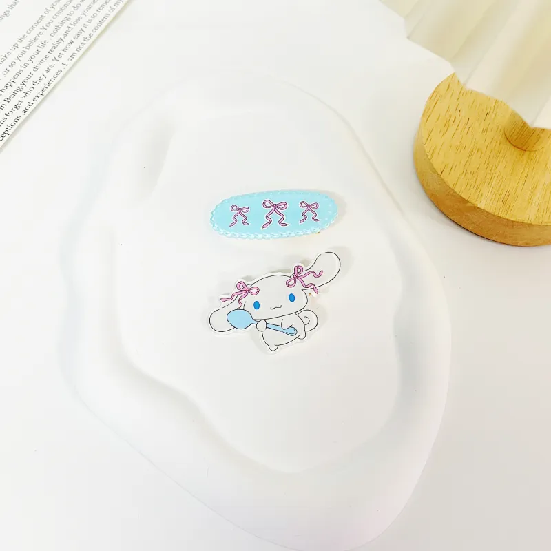 Sanrio Yugui Dog Acrylic Hair Clips Women's Blue-4