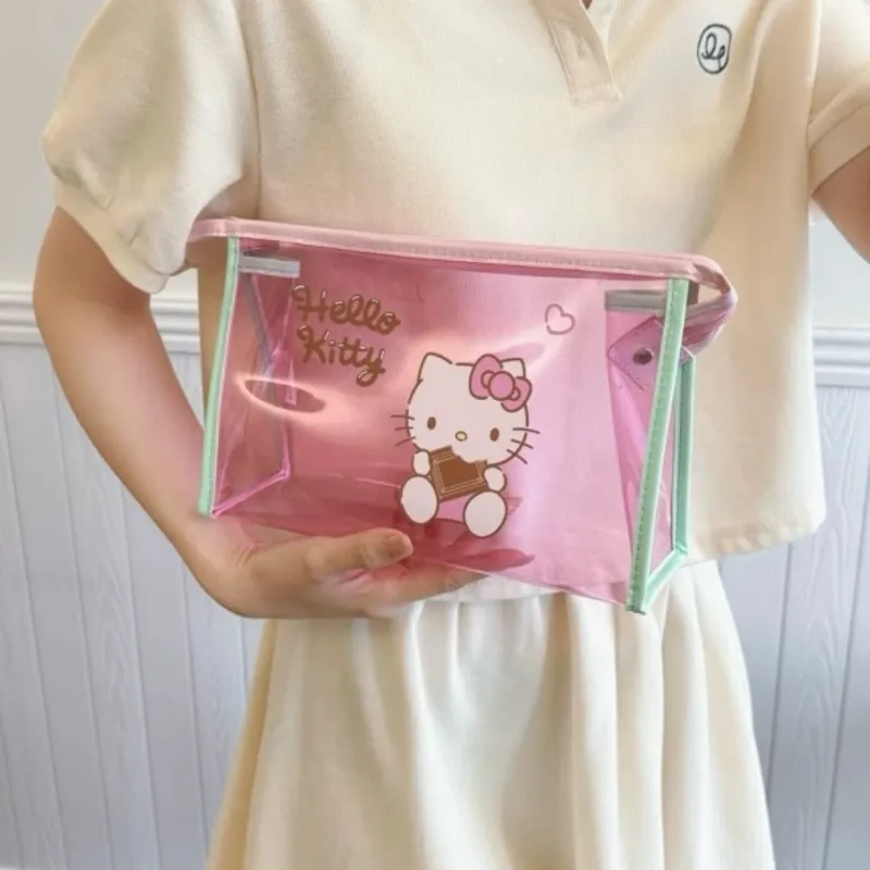 Sanrio Hello Kitty PVC Makeup Bag Women's Pink-6