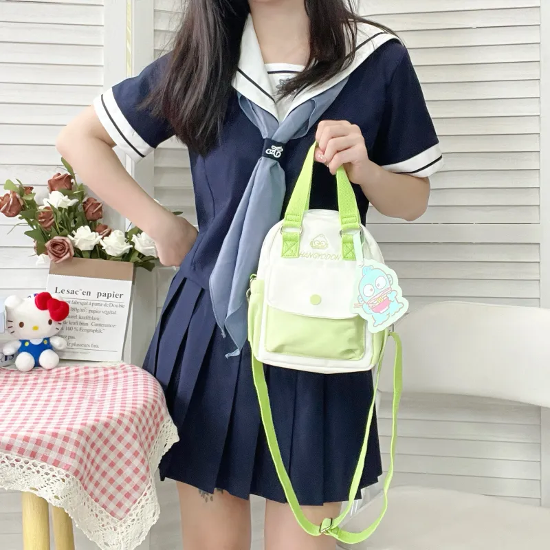 Sanrio Hangyodon Handbags Green Half Fishman Crossbody Bag-1