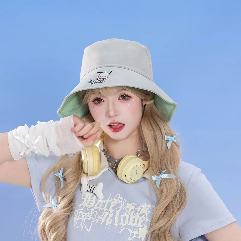 Sanrio Pacha Dogs Polyester Bucket Hats Women's-3