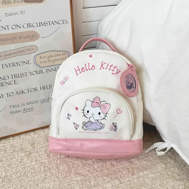 Sanrio Hello Kitty Polyester Backpack Women's White Pink-1