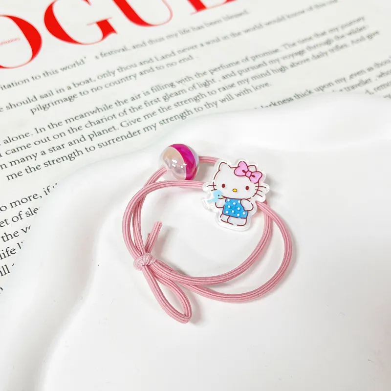 Sanrio Hello Kitty Acrylic Hair Tie Women's Pink-2
