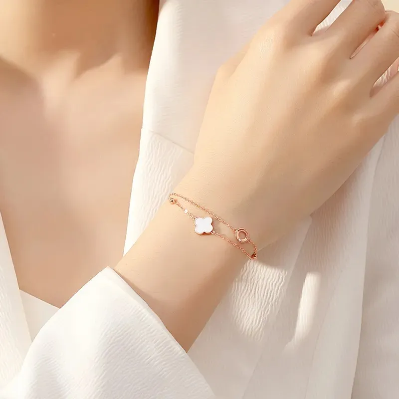 Ji Zhi S925 Silver Bracelets Women's Rose Gold-3