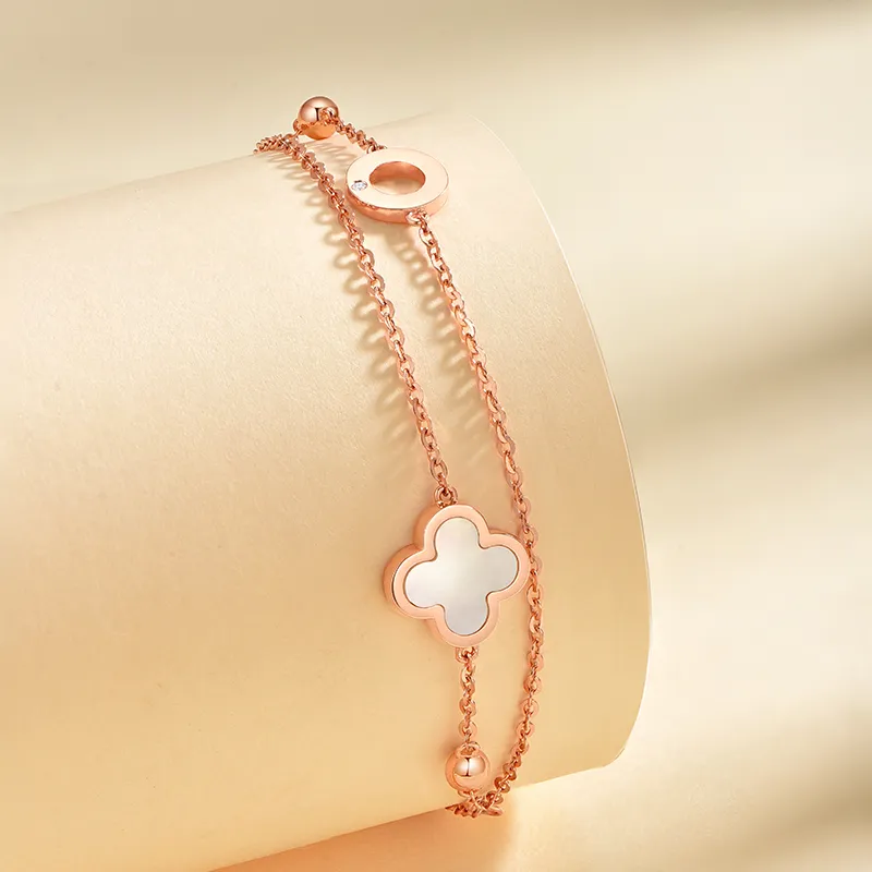 Ji Zhi S925 Silver Bracelets Women's Rose Gold-6