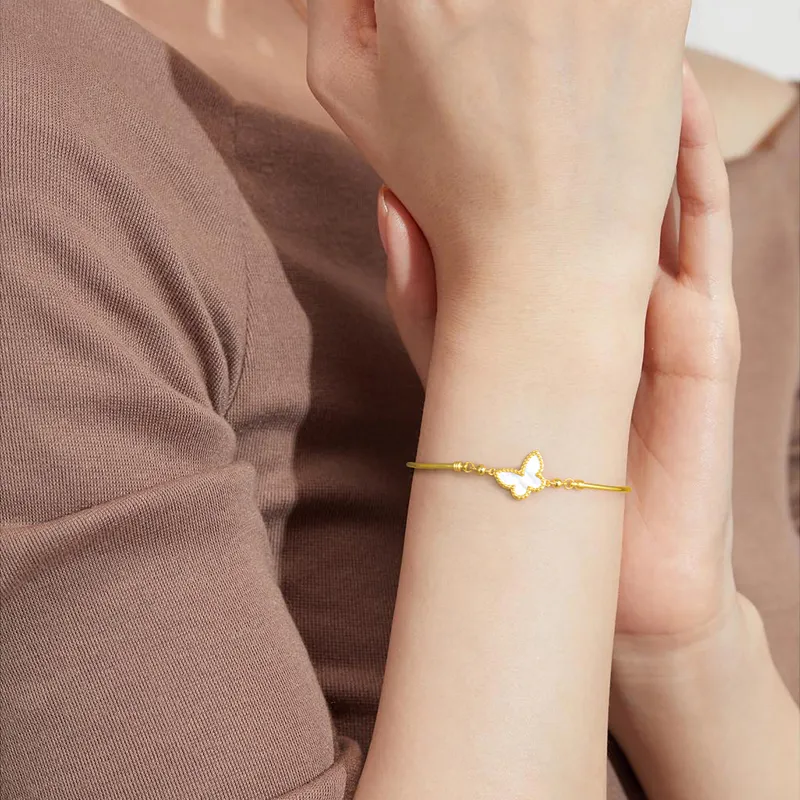 Ji Zhi S925 Silver Bangles Women's-1
