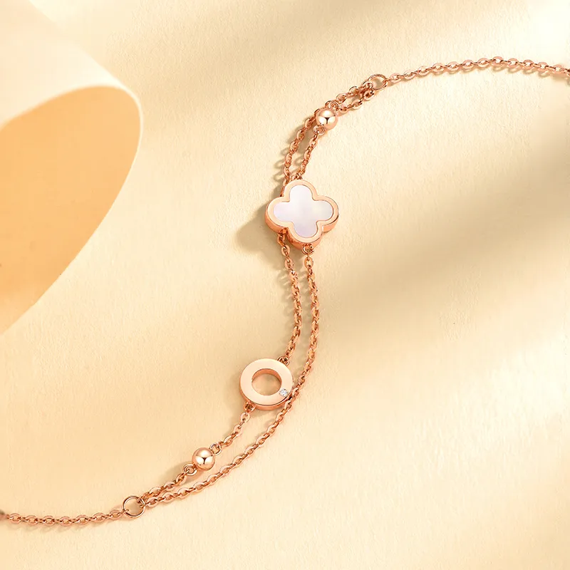 Ji Zhi S925 Silver Bracelets Women's Rose Gold-5