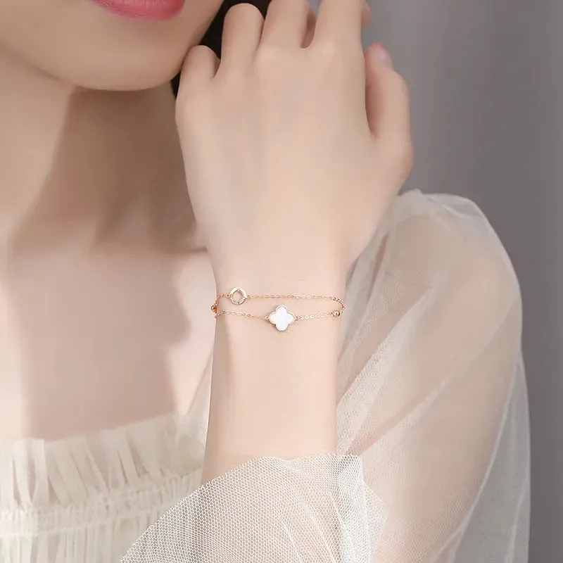 Ji Zhi S925 Silver Bracelets Women's Rose Gold-2