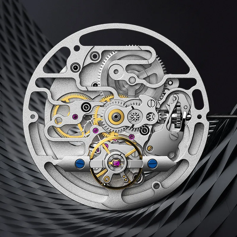 LINGKE Automatic Mechanical Movement Stainless Steel Watchband Watch Men's Watches Black Dial-10