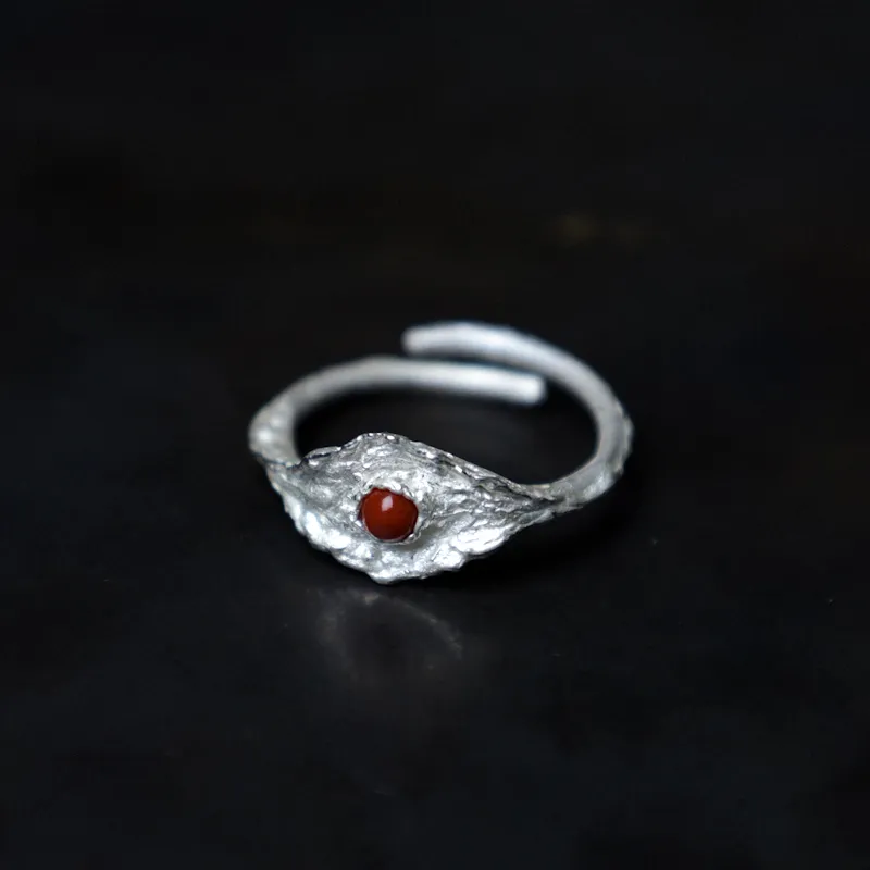 M.Wong 925 Sterling Silver Inlay Gemstone Fortune Attracting And Blessing Square Diamond Ring Unisex-1
