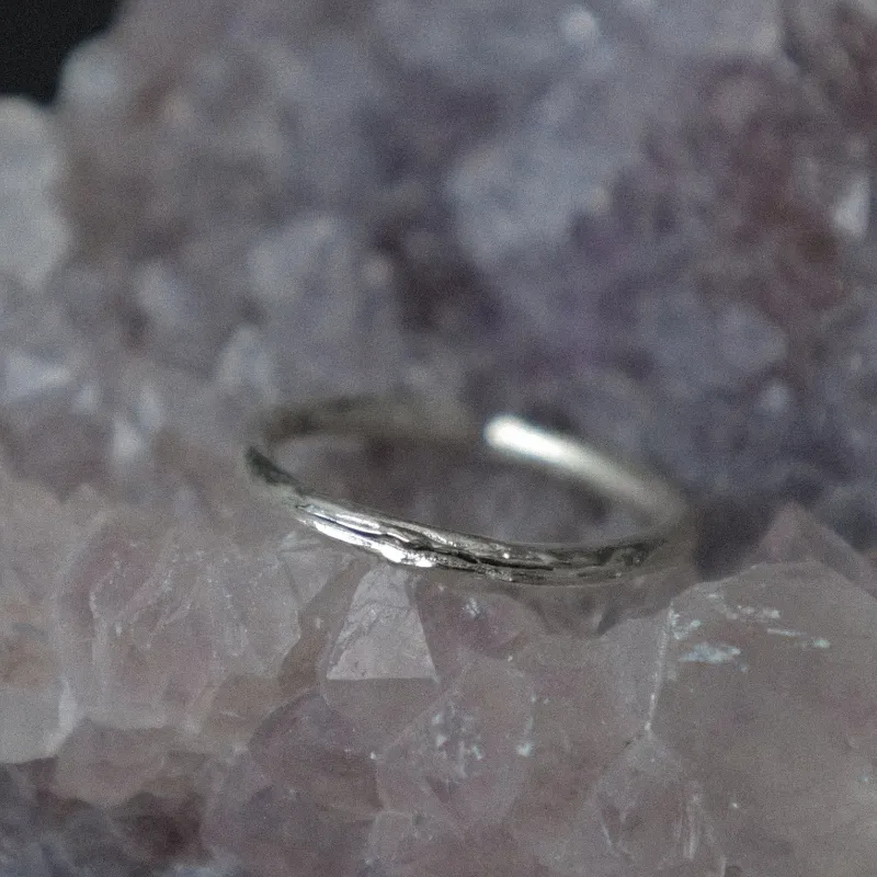 M.Wong 925 Sterling Silver Glimmer Ring Unisex-1