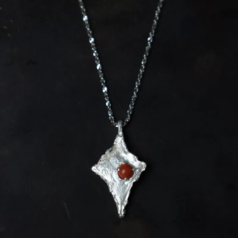 M.Wong 925 Sterling Silver Starry Eye Pendant Necklace Unisex-2