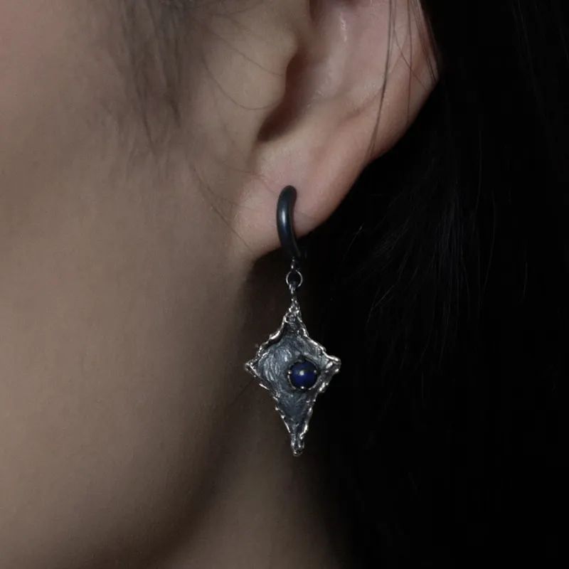 M.Wong 925 Sterling Silver Starry Eye Earrings Unisex-5