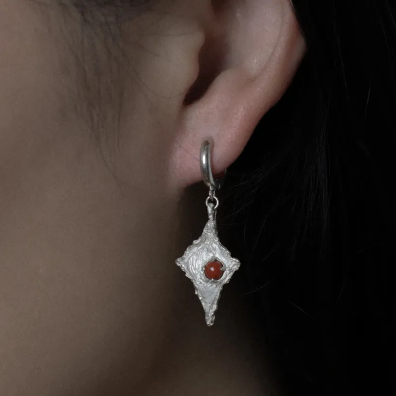 M.Wong 925 Sterling Silver Starry Eye Earrings Unisex-2