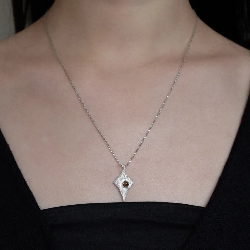 M.Wong 925 Sterling Silver Starry Eye Pendant Necklace Unisex-11