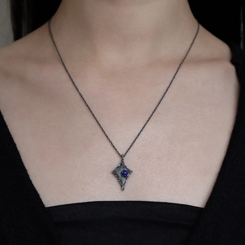 M.Wong 925 Sterling Silver Starry Eye Pendant Necklace Unisex-7