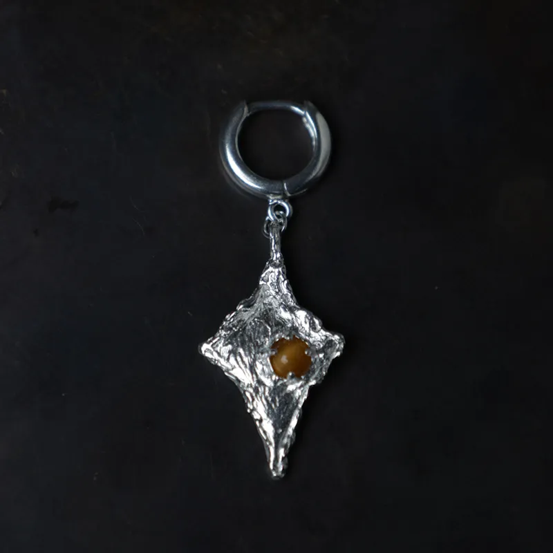 M.Wong 925 Sterling Silver Starry Eye Earrings Unisex-7