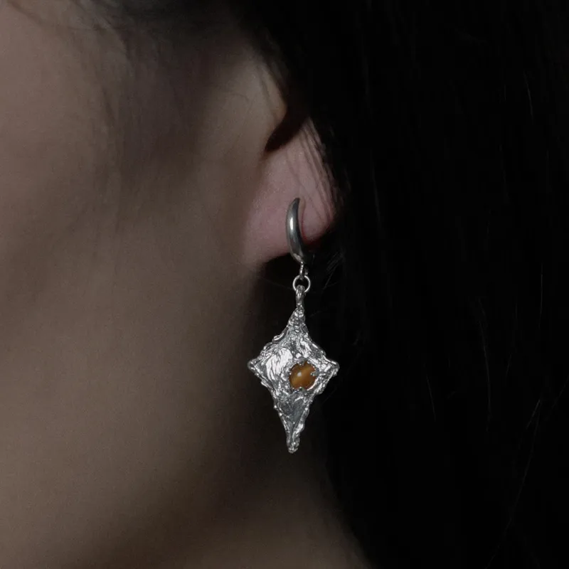 M.Wong 925 Sterling Silver Starry Eye Earrings Unisex-8