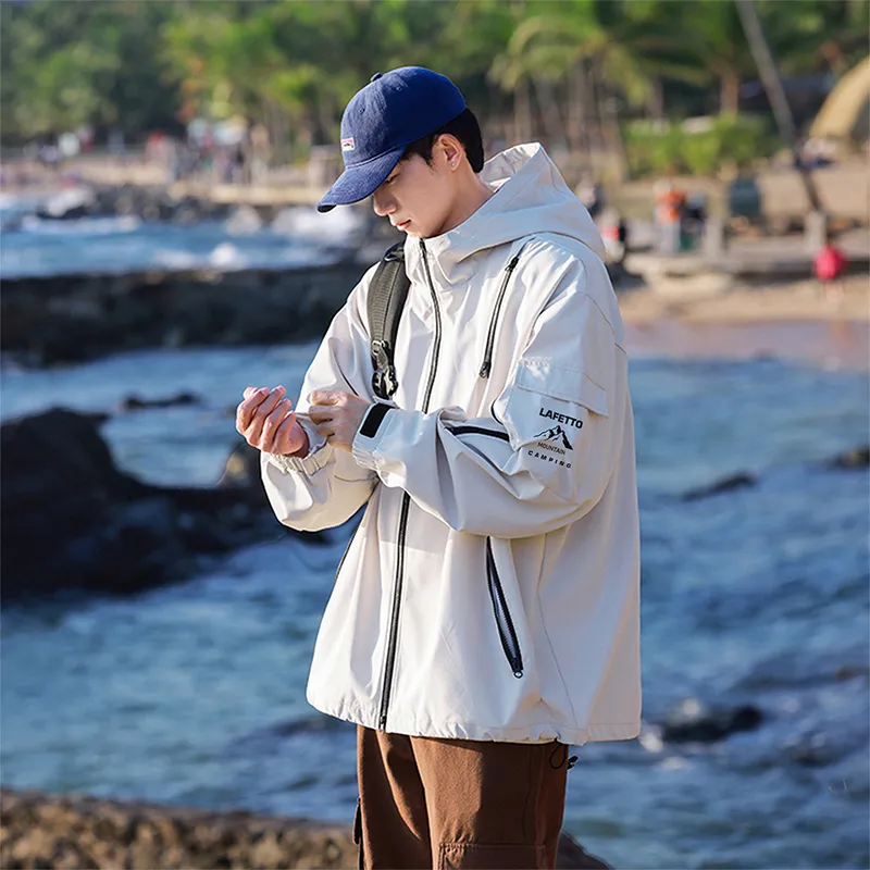 Lafetto Waterproof And Windproof Windbreaker Jacket Unisex-12