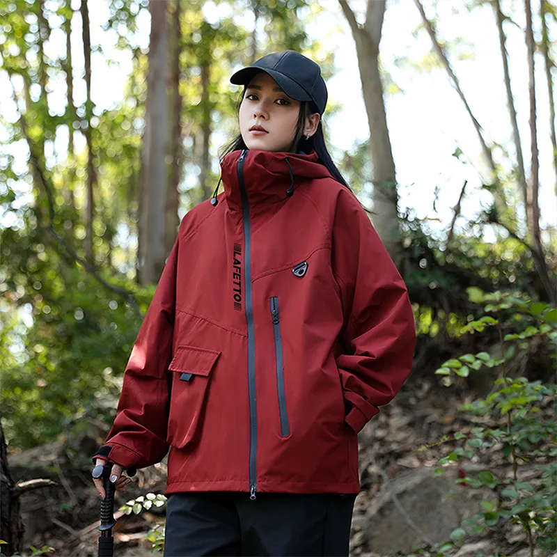 Lafetto Wear Resistant Water Resistant Windproof Windbreaker Jacket Unisex-7