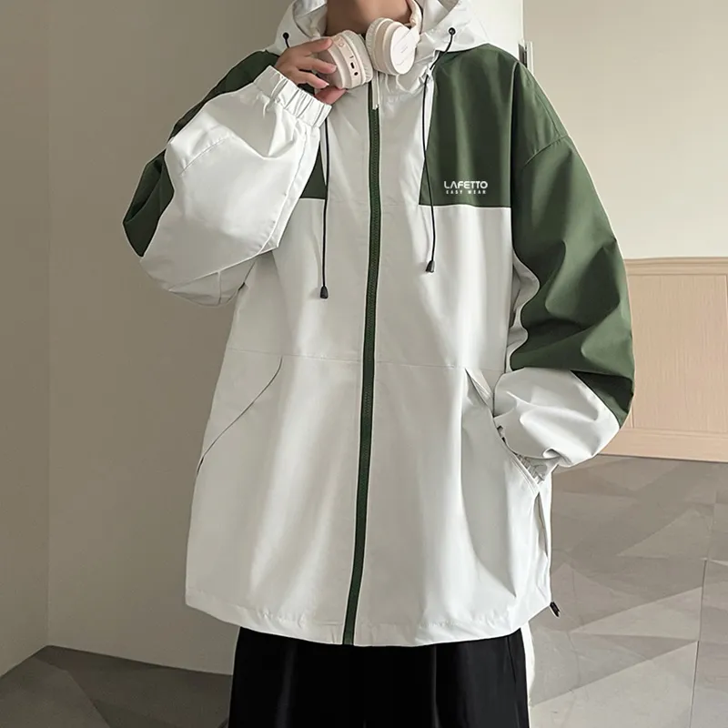Lafetto Water Resistant Windproof Wear Resistant Windbreaker Jacket Unisex-14