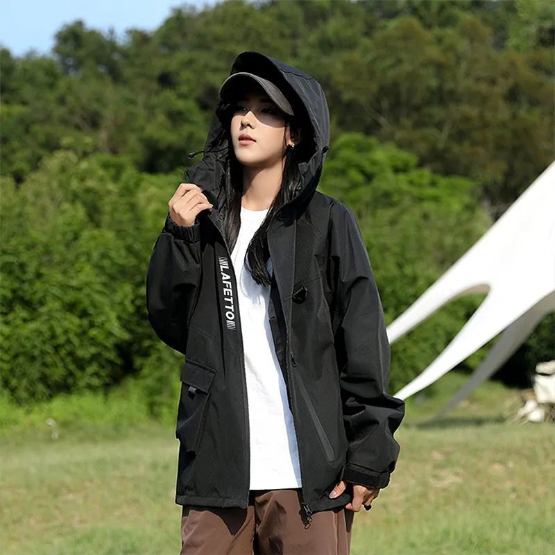 Lafetto Wear Resistant Water Resistant Windproof Windbreaker Jacket Unisex-2