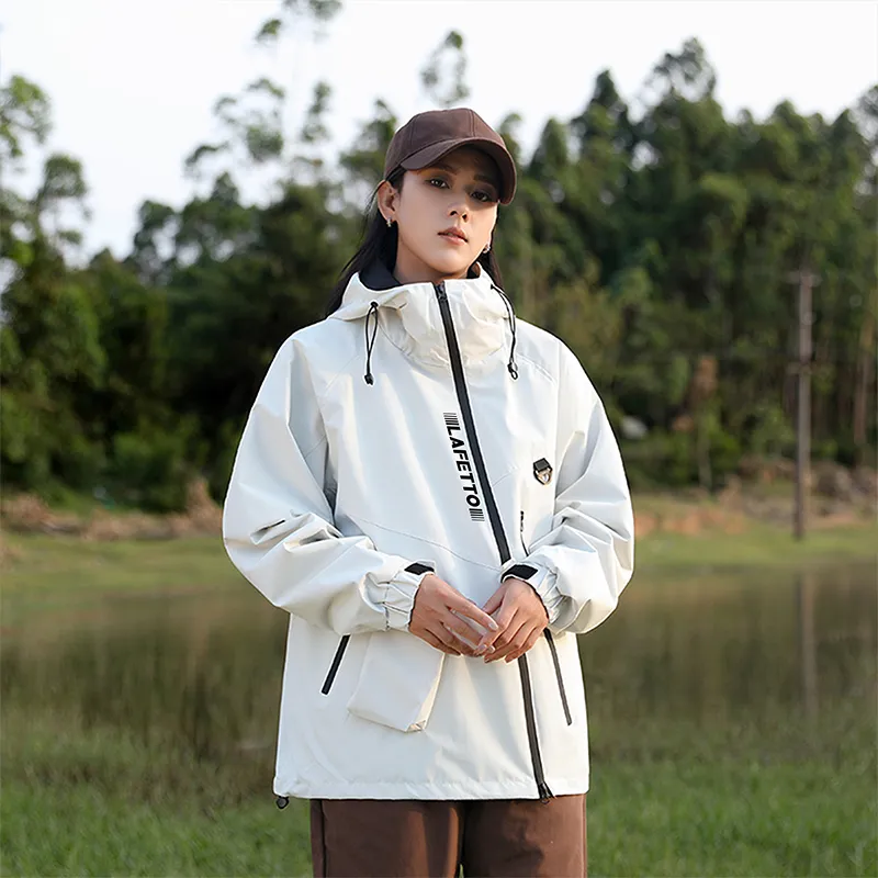Lafetto Wear Resistant Water Resistant Windproof Windbreaker Jacket Unisex-10