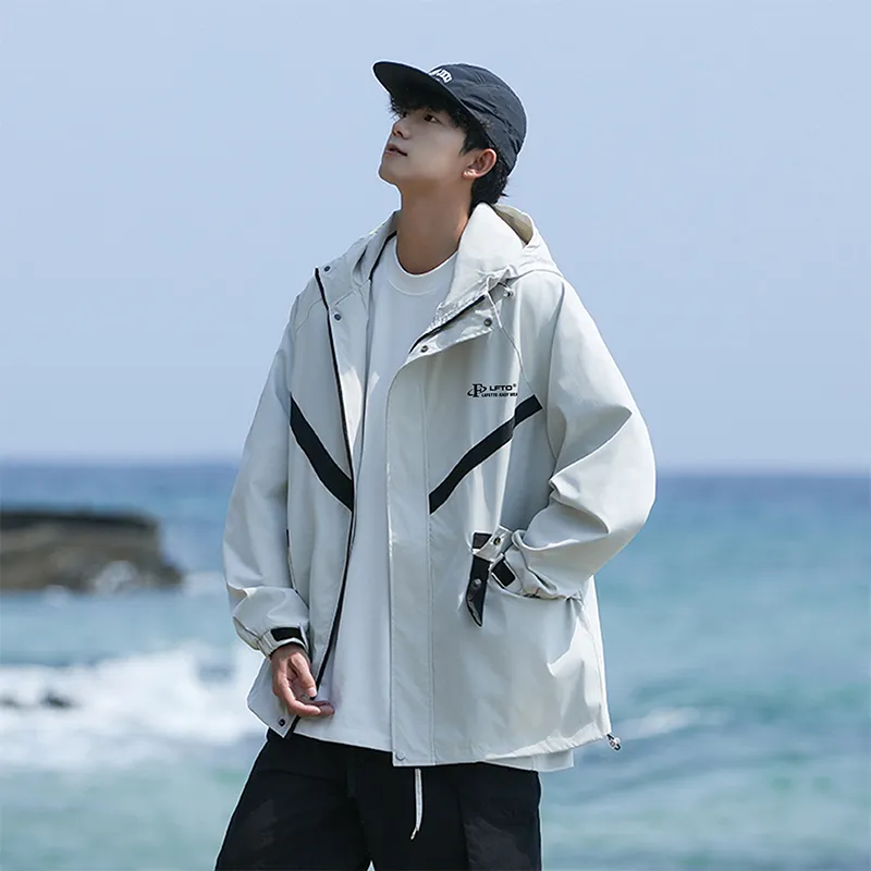 Lafetto Wear Resistant Water Resistant Windproof Windbreaker Jacket Unisex-6