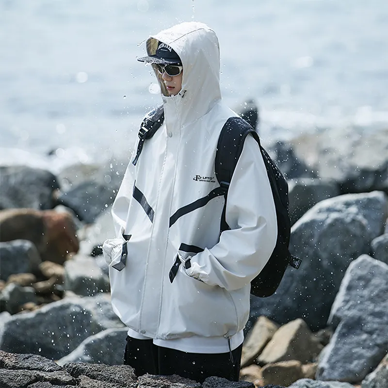 Lafetto Wear Resistant Water Resistant Windproof Windbreaker Jacket Unisex-7