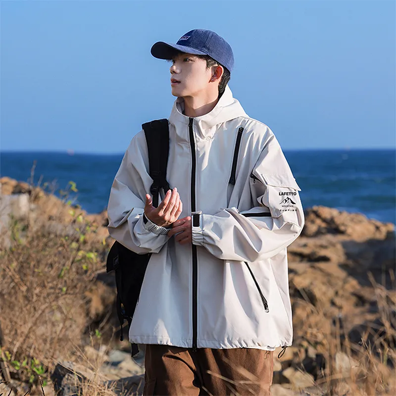 Lafetto Waterproof And Windproof Windbreaker Jacket Unisex-3